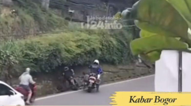 Berulah Lagi, Patwal Arogan Tendang Pemotor di Puncak Bogor
