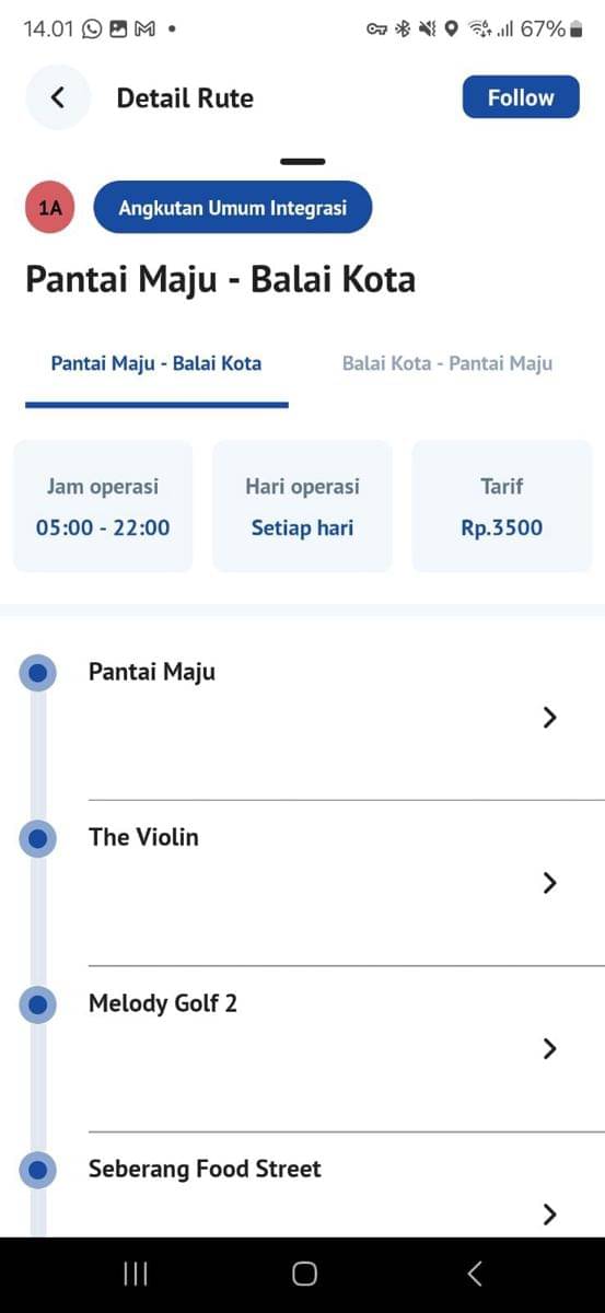 Screenshot aplikasi TJ: Transjakarta. Screenshot diambil Fahrul Nurullah. (Duniaku.com/Fahrul Nurullah, Dok. PT Transportasi Jakarta)