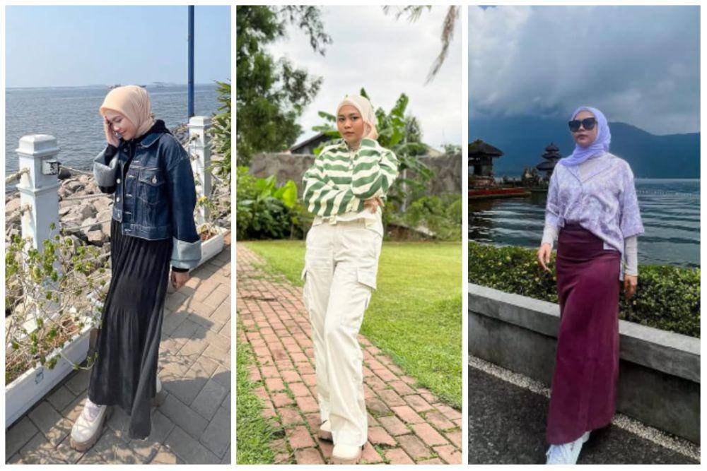 9 Inspirasi OOTD Berhijab Liburan ala Selfi Lida, Kece dan Comfy!