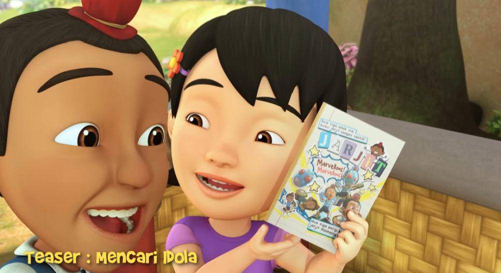 cuplikan adegan Jarjit di Upin & Ipin (youtube.com/Les' Copaque Production)
