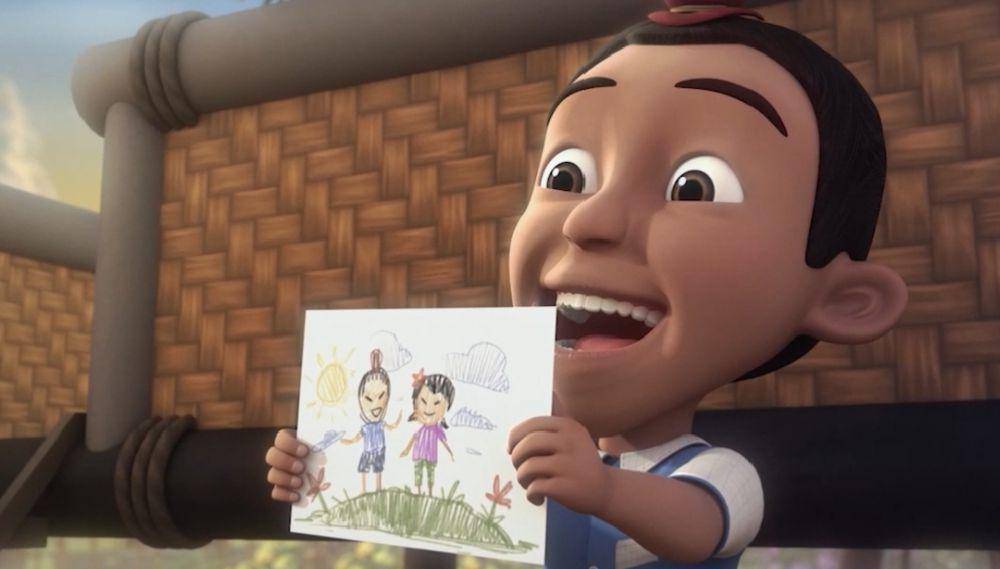cuplikan adegan Jarjit di Upin & Ipin (tiktok.com/officialmnctv)