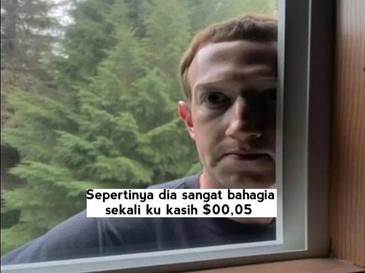 7 Meme Mark Zuckerberg Ngintip dari Jendela, Mirip Guru Pengawas Ujian