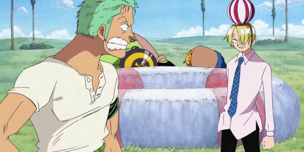 Zoro dan Sanji bersatu di Davy Back Fight (dok. Toei Animation/One Piece)