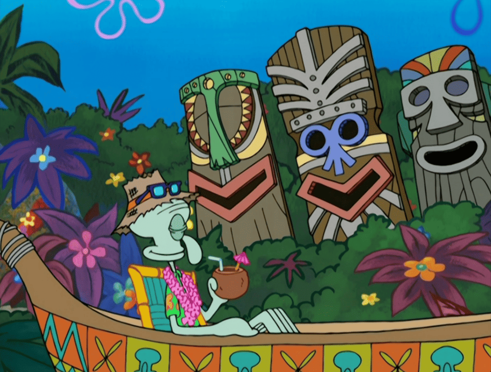 Squidward menikmati waktu bersantainya (dok. Nickelodeon/SpongeBob SquarePants)