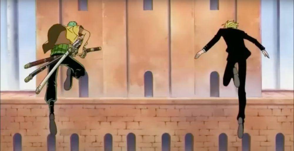 Zoro dan Sanji ketika di Enies Lobby (dok. Toei Animation/One Piece)