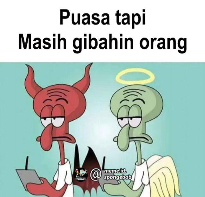 meme puasa tapi berbuat gak baik (instagram.com/meme.id.spongebob)