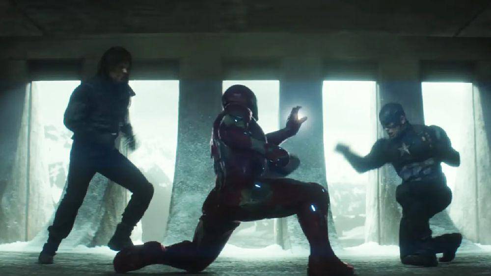 Bucky dan Captain America vs Iron (dok. Marvel Studios/Captain America: Civil War)
