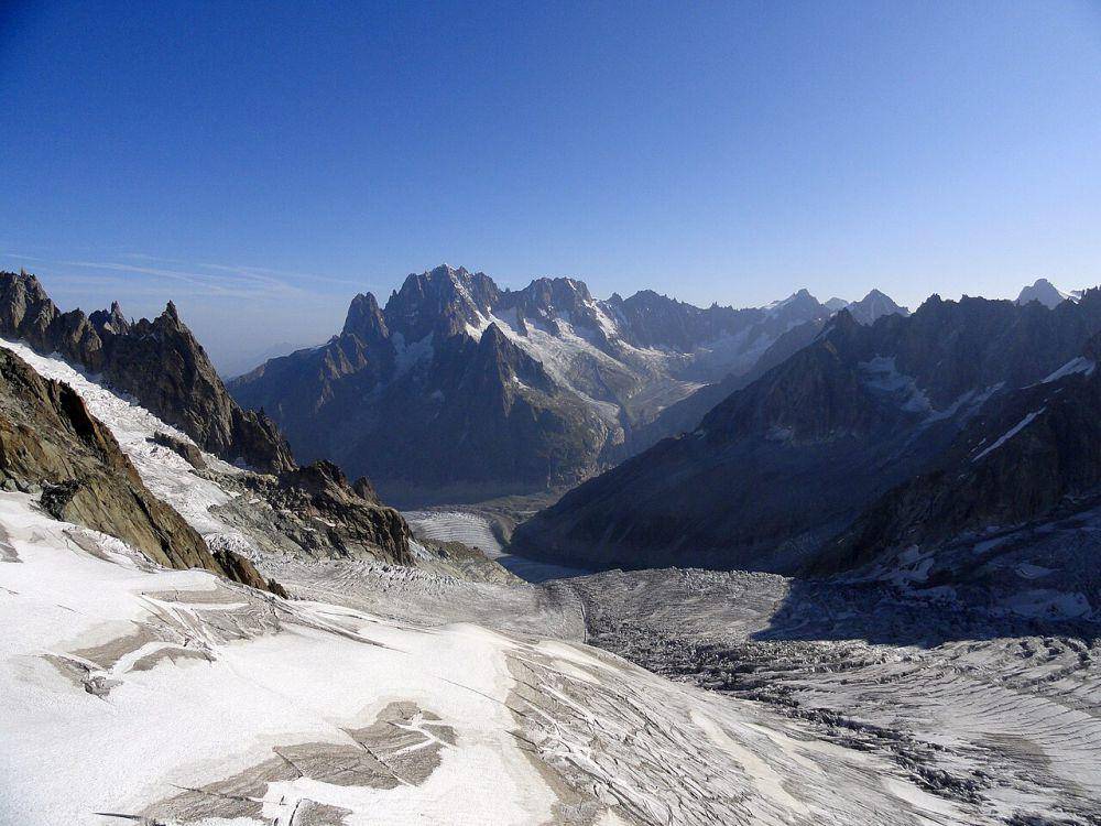 potret Gletser Mer de Glace di Gunung Mont Blanc (commons.wikimedia.org/Kristoferb)