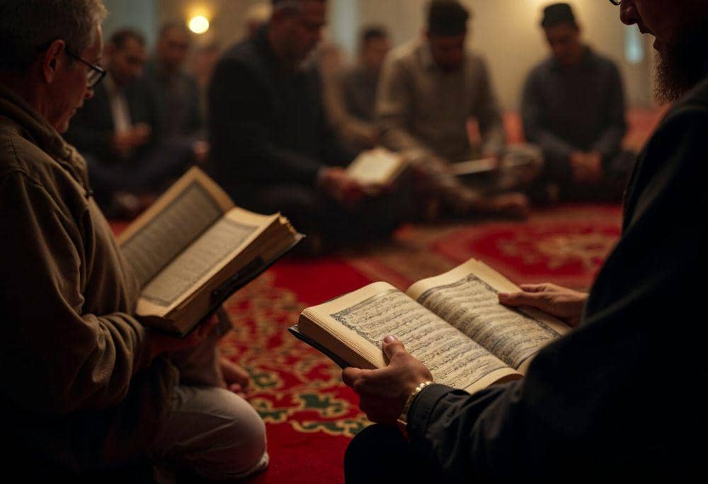 ilustrasi membaca Al-Qur'an bersama (freepik.com/freepik)