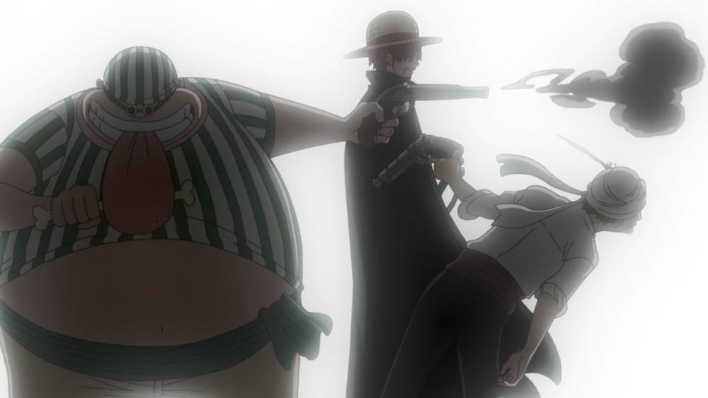Lucky Roo menembak bandit gunung. (dok. Toei Animation/One Piece)