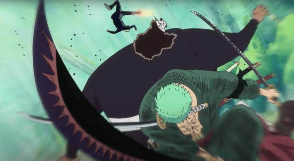 Zoro dan Sanji mengalahkan Pacifista (dok. Toei Animation/One Piece)