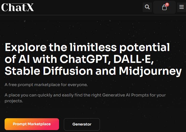 tampilan website ChatX (chatx.ai)