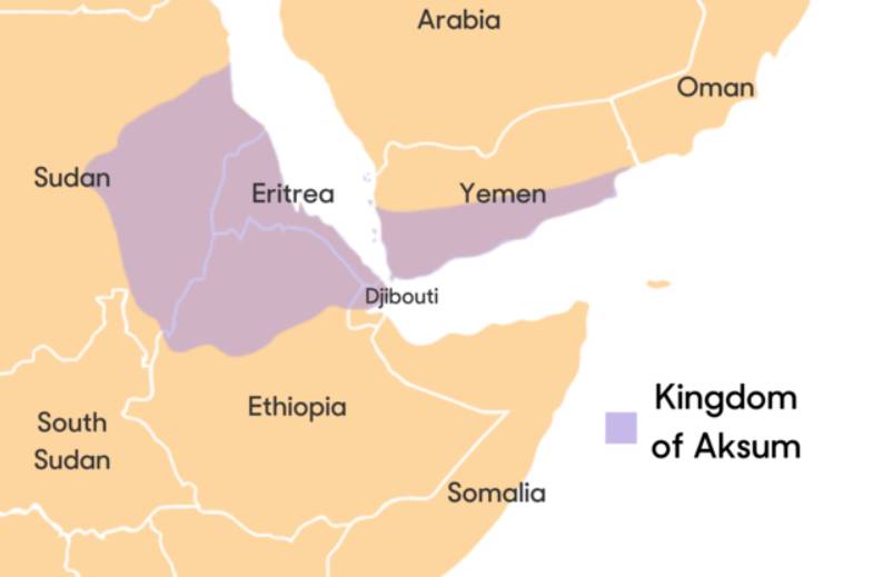 ilustrasi wilayah kerajaan Aksum (commons.wikimedia.org/Newslea Staff)