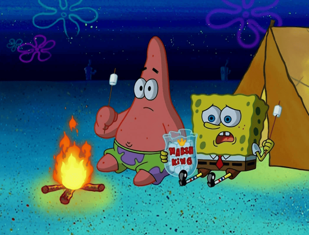 SpongeBob dan Patrick berkemah di luar rumah (dok. Nickelodeon/SpongeBob SquarePants)