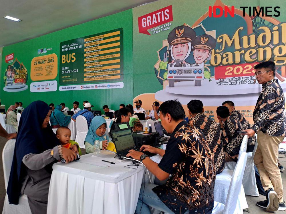 Lepas Sahur, 'War' Tiket Mudik Bareng Gratis 2025 di Dishub Jatim