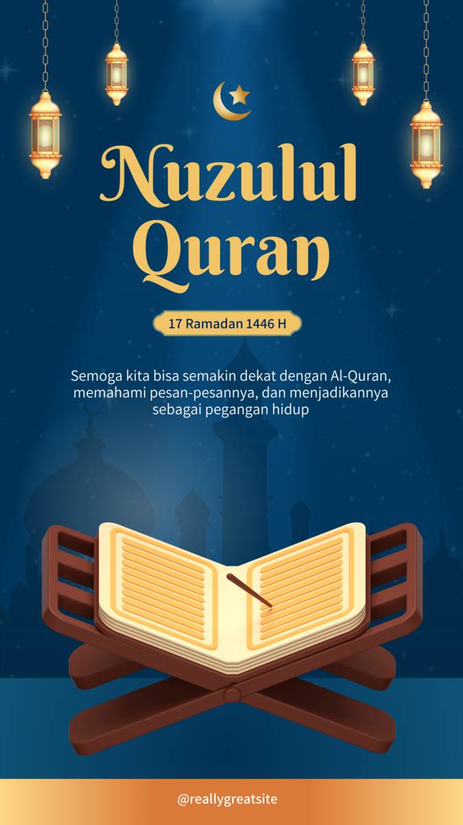 poster Nuzulul Qur'an (canva.com/p/syammasfitria/)