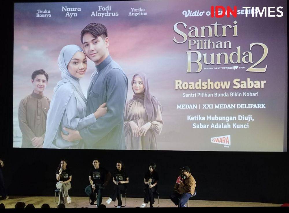 Suasana roadshow Sabar dan nobar film Santri Pilihan Bunda 2 di Kota Medan (IDN Times/Indah Permata Sari)