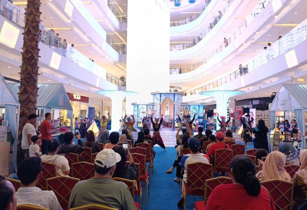 Suasana bangunan di Delipark Medan bertema Ramadan Odyssey (Dok. Istimewa)