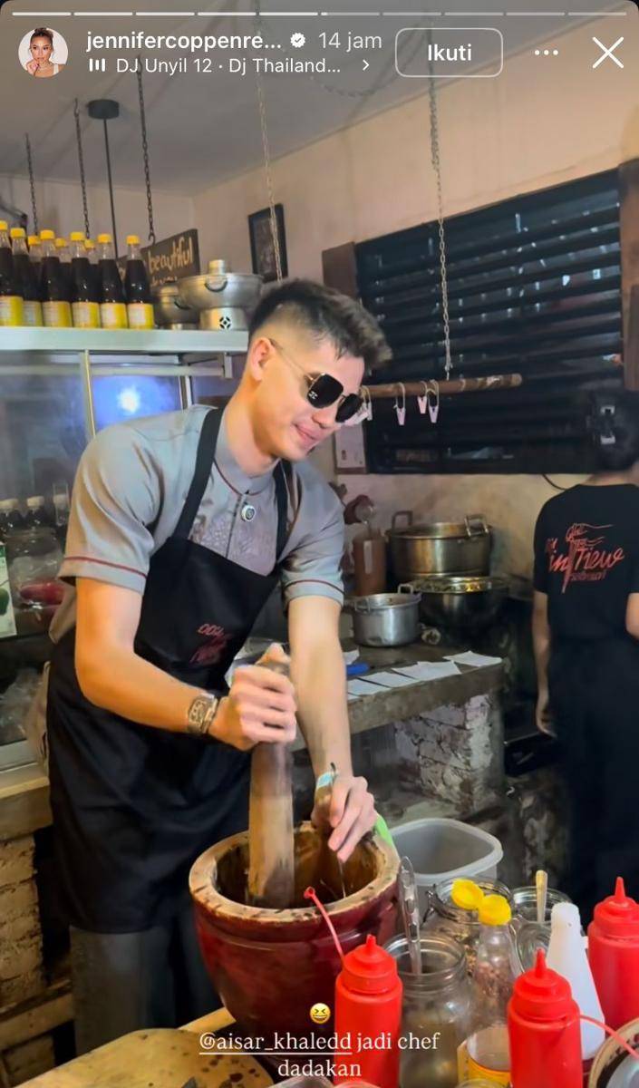 potret Aisar Khaled ke Bali (Instagram.com/jennifercoppenreal)