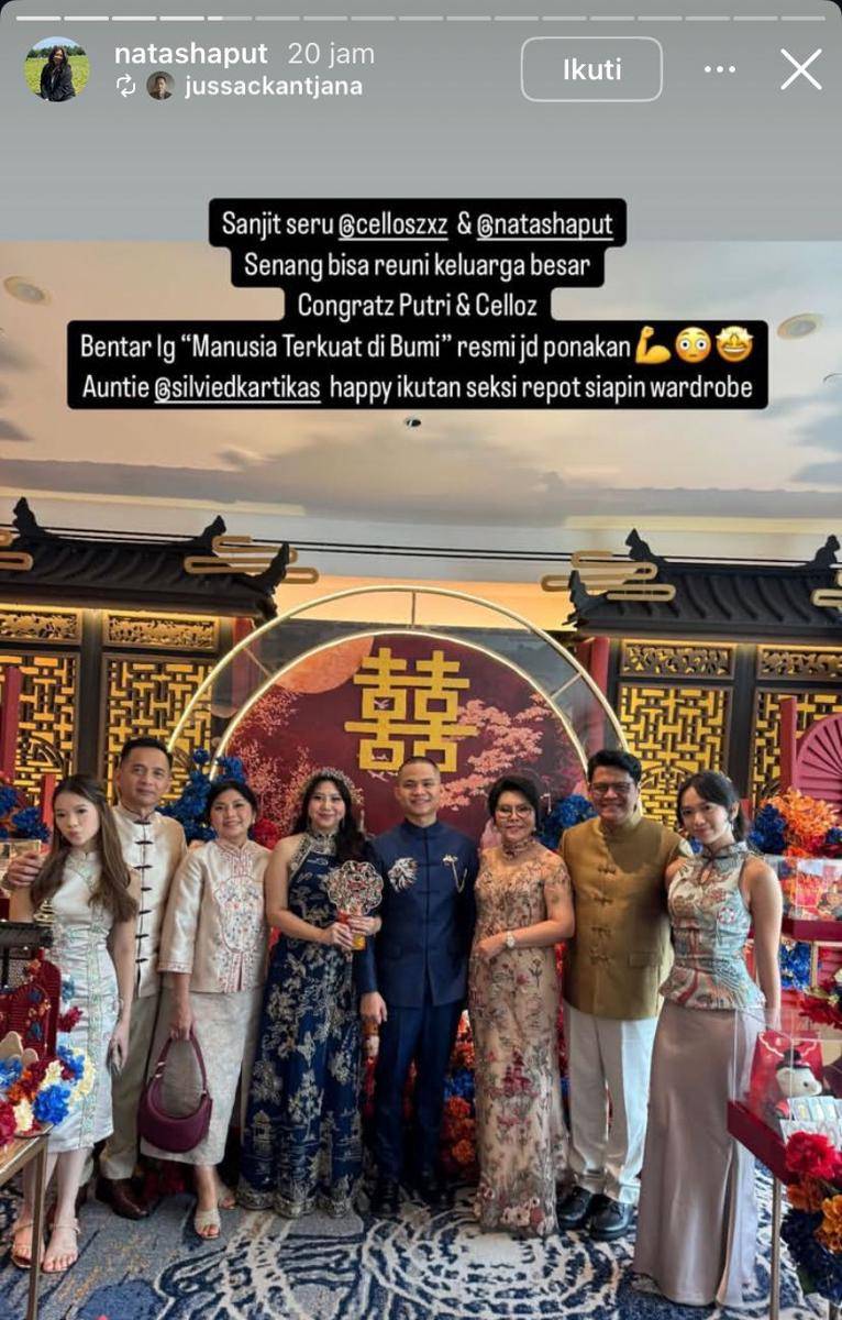 potret prosesi sangjit Cellos dan Natasha Putri (Instagram.com/natashaput)
