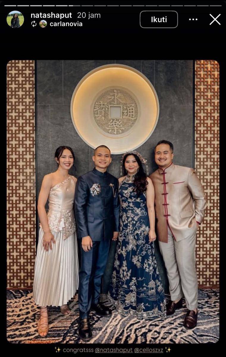 potret prosesi sangjit Cellos dan Natasha Putri (Instagram.com/natashaput)