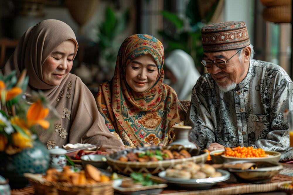 ilustrasi kerudung senada saat lebaran (freepik.com/freepik)