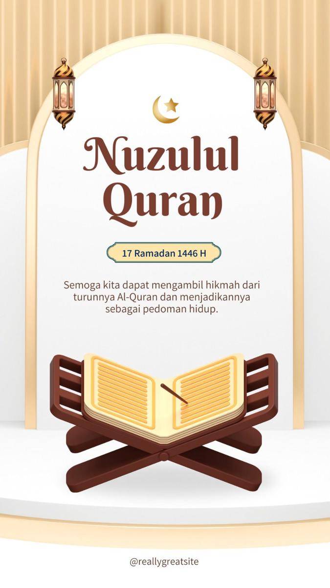 poster Nuzulul Qur'an (canva.com/p/syammasfitria/)