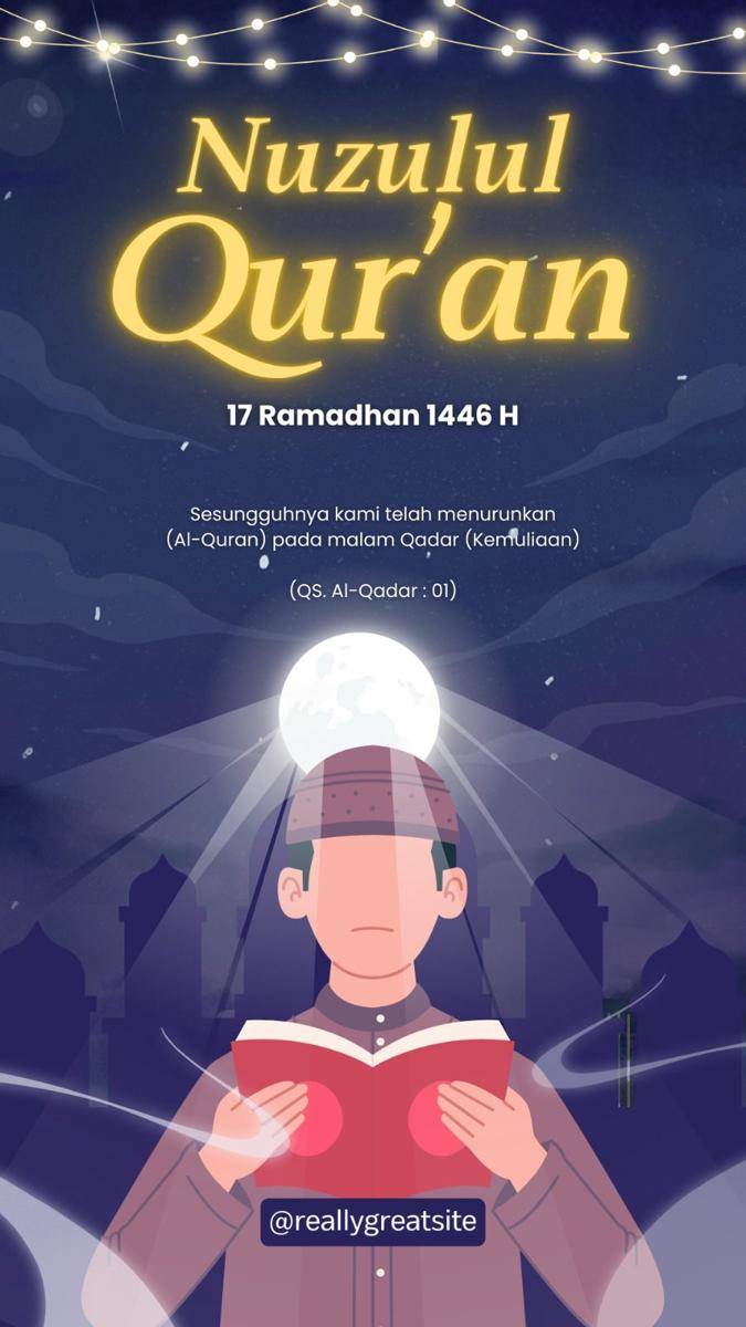 poster Nuzulul Qur'an (canva.com/p/syammasfitria/)