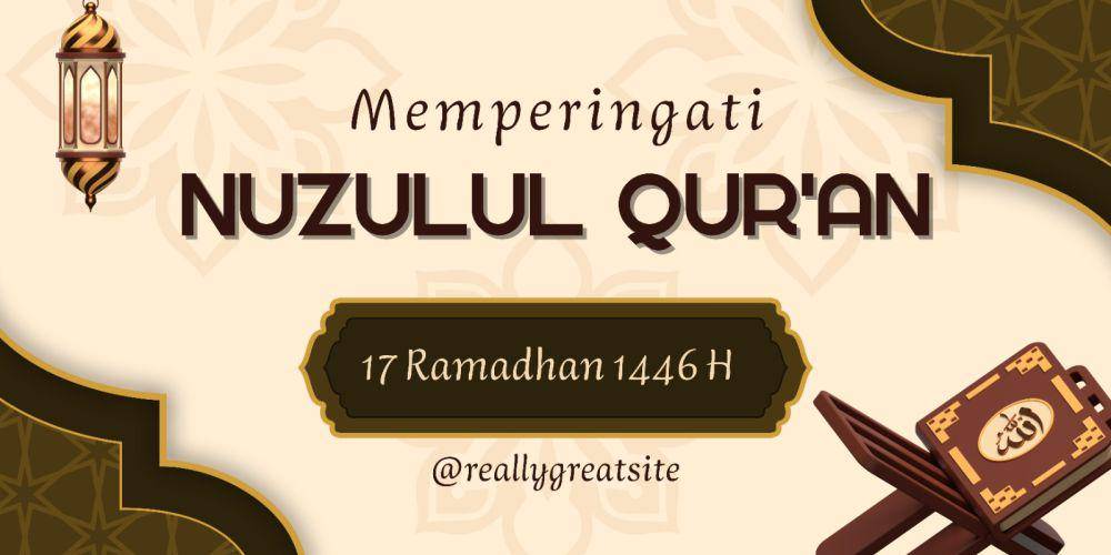 poster Nuzulul Qur'an (canva.com/p/tropicalpeach/)