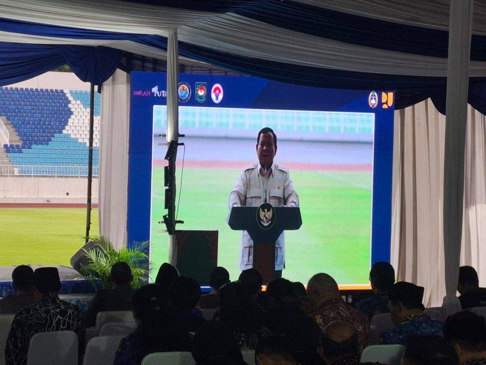 Peresmian Stadion Kanjuruhan oleh Prabowo Subianto. (IDN Times/Rizal Adhi Pratama)