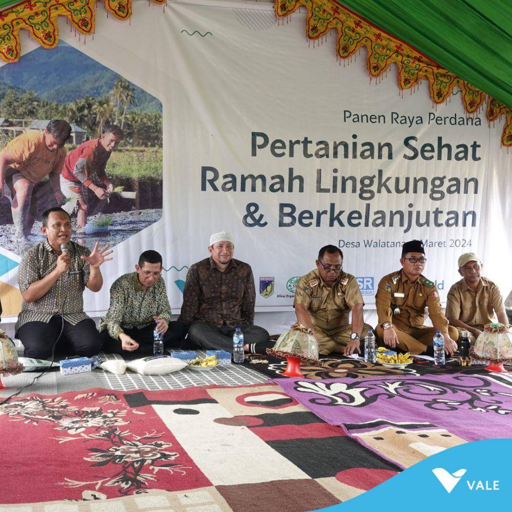PT Vale bersama petani sedang melakukan panen raya  (instagram.com/ptvaleindonesia)