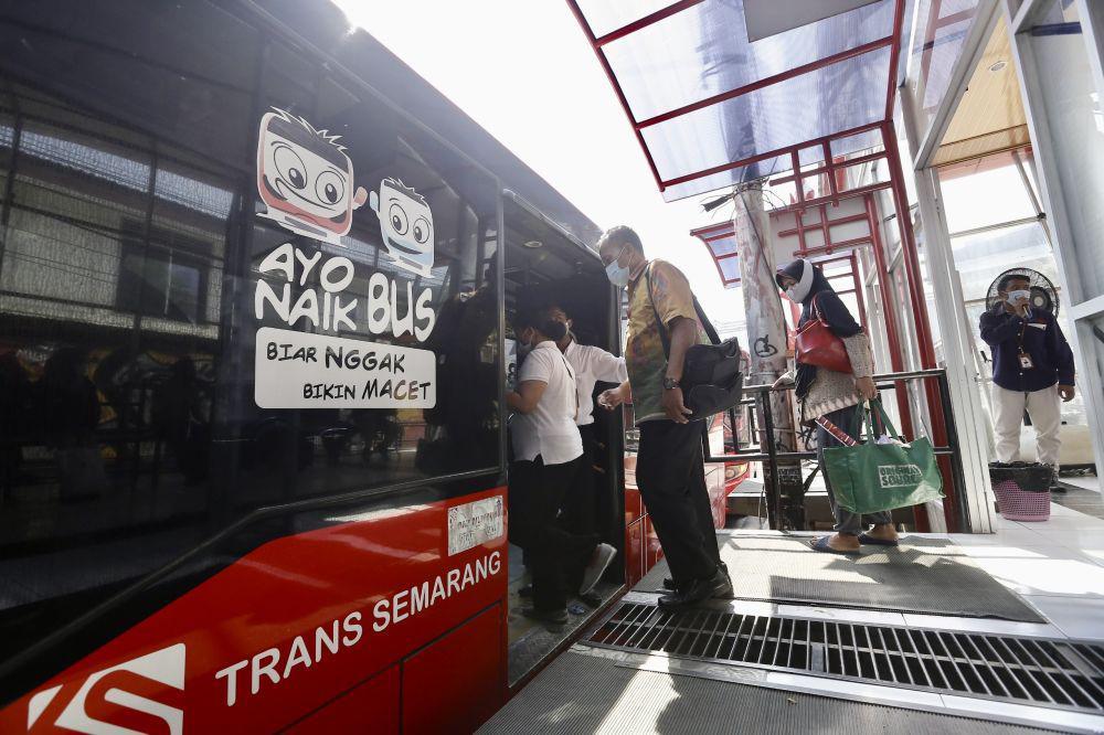 Ilustrasi halte BRT Trans Semarang. (dok. Pemkot Semarang)