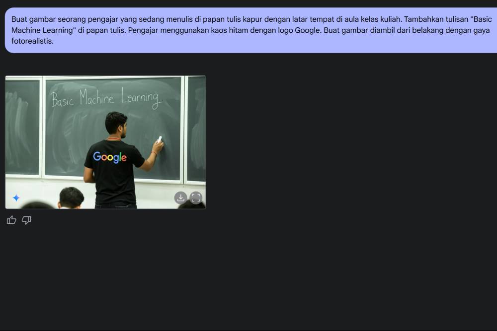 contoh cara membuat gambar dengan Gemini 2.0 Flash di Google AI Studio (dok. pribadi/Leo Manik)