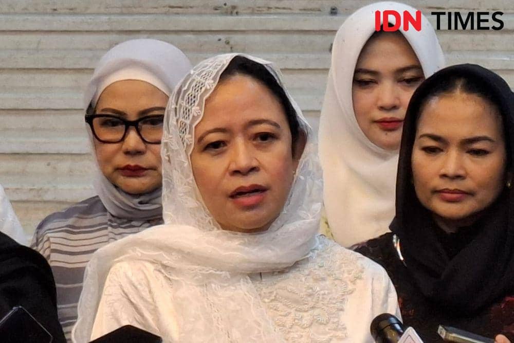 Ketua DPR RI Puan Maharani respons RUU TNI. (IDN Times/Amir Faisol)