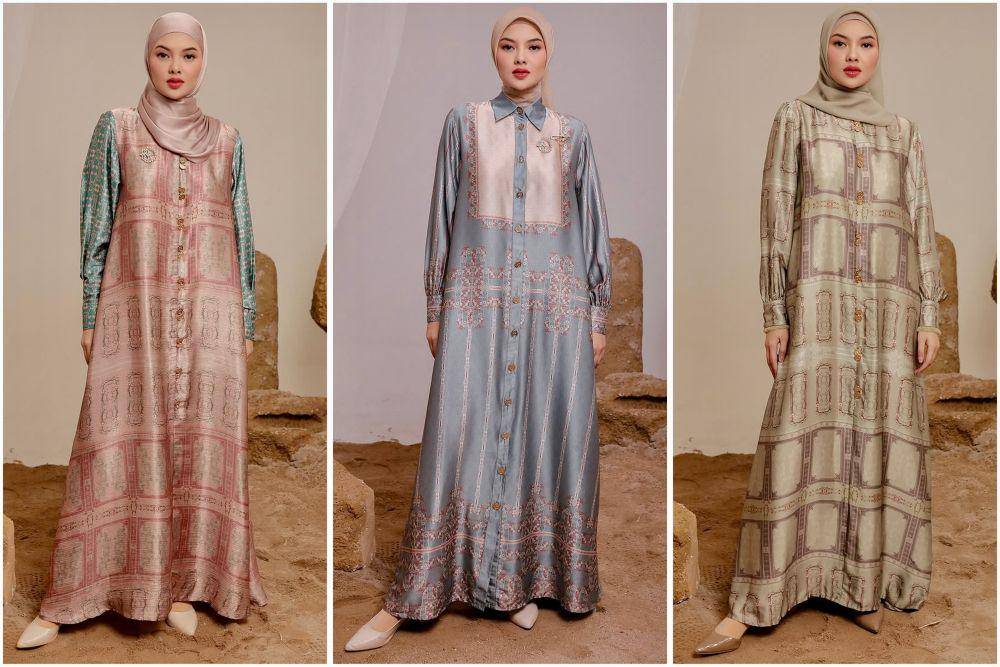 potret ide inspirasi dress classic pattern ala Marella (instagram.com/shibyshireen)