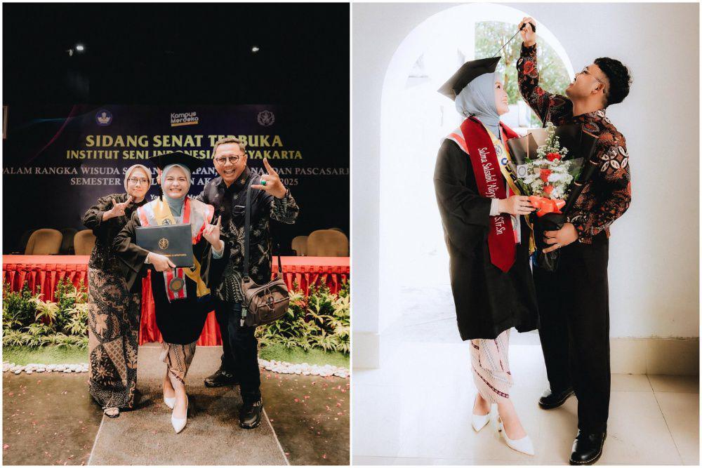 7 Potret Salma Salsabil Lulus S1 dari Jurusan Penyajian Musik, Bangga!
