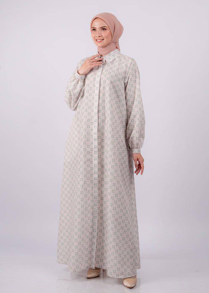 rekomendasi gamis silk untuk Lebaran 2025 (dok. Elzatta)