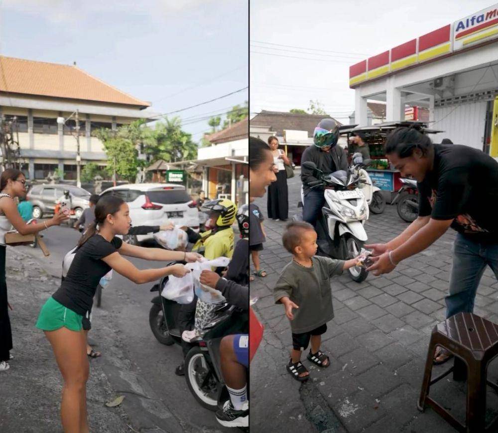 keluarga Jennifer Bachdim bagi-bagi takjil (instagram.com/jenniferbachdim)