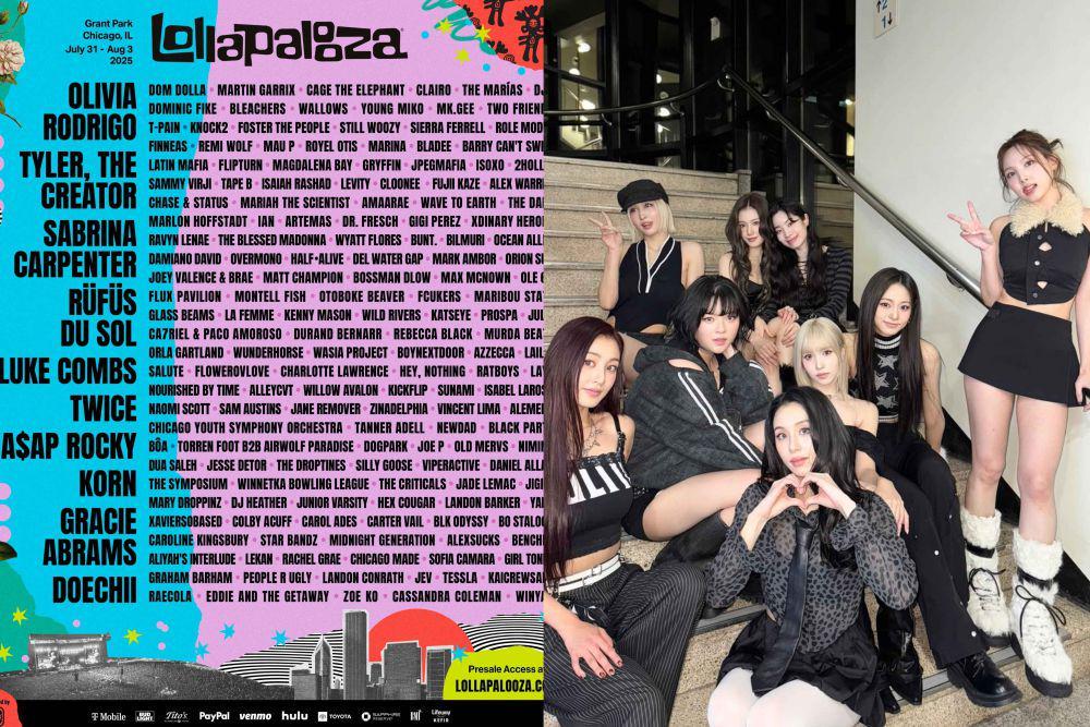 3 Idol JYP Tampil di Lollapalooza Chicago 2025, TWICE Jadi Headliner