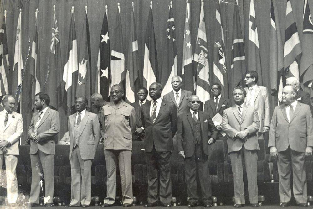 Konferensi Kepala Pemerintahan Negara Persemakmuran di New Delhi, November 1983 (commons.wikimedia.org/National Archives of Malawi)