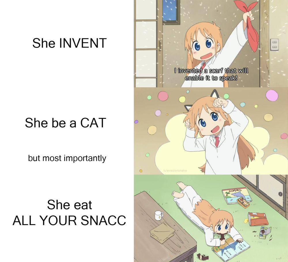 meme anime Nichijou (reddit.com/r/Animemes)