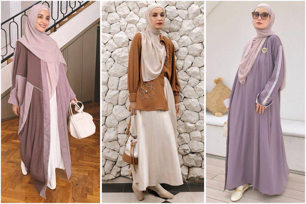 potret ide outfit hijab serba abaya dan blouse ala Shireen Sungkar (instagram.com/shibyshireen)