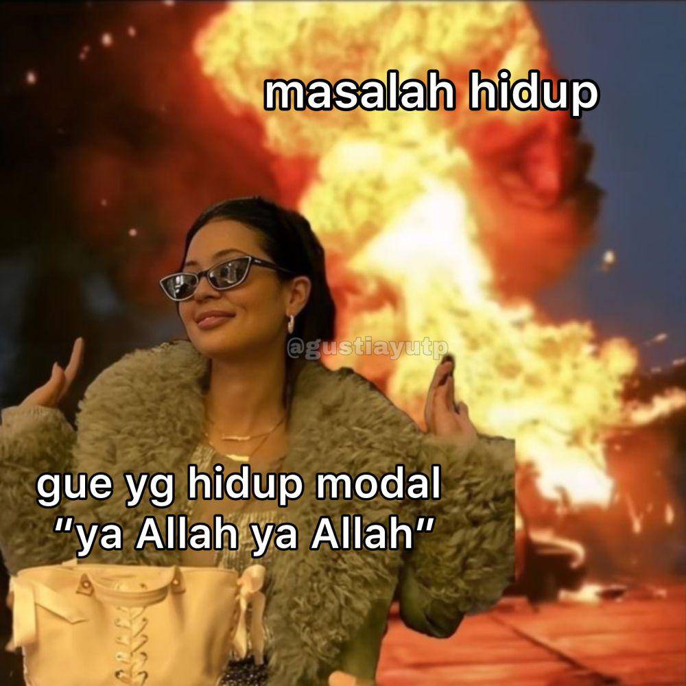 Meme Saat Hidup Chaos tapi Kamu Udah Kebal (x.com/gstytp)