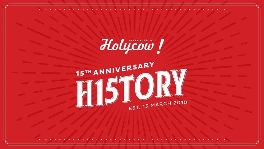 Potret poster ulang tahun Steak Hotel by HOLYCOW! (dok. Steak Hotel by HOLYCOW!)