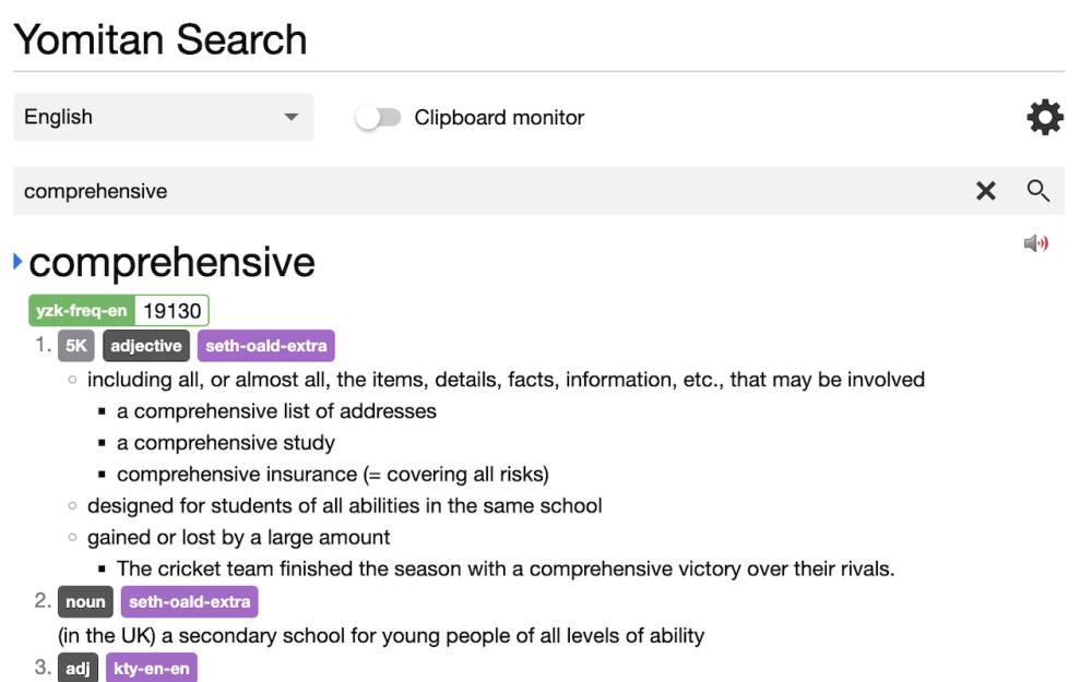 Yomitan Popup Dictionary (dok. Chrome Web Store)