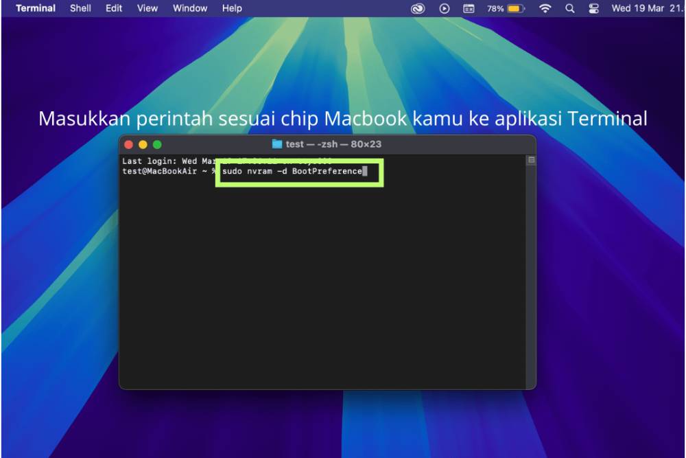 Mengembalikan fitur auto nyala di Macbook (dok. Pribadi/Ahmad Khoirul Anam)