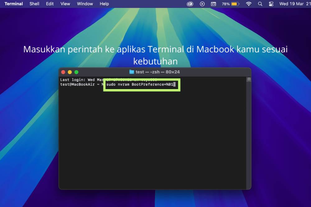 Menghentikan fitur auto nyala Macbook (dok. Pribadi/Ahmad Khoirul Anam)