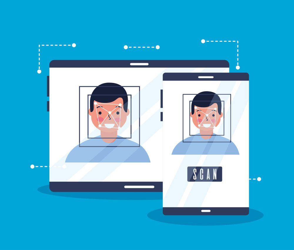 ilustrasi scanning wajah (freepik.com/gstudioimagen)