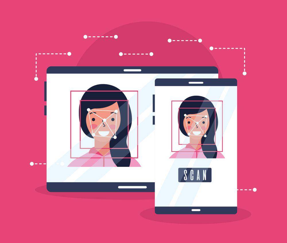 ilustrasi scanning wajah (freepik.com/gstudioimagen)