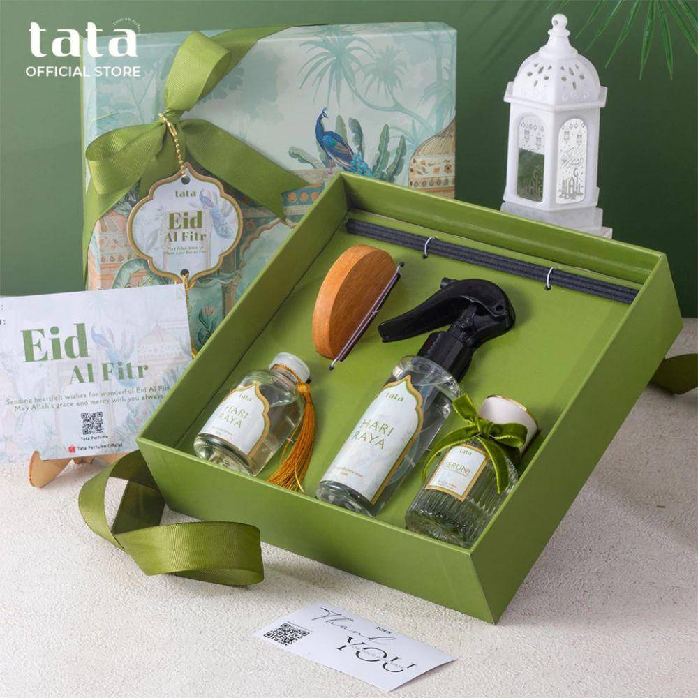 Ilustrasi hampers Lebaran (Shopee/Tata Perfume Official)